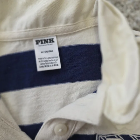 Striped Polo Shirt by Pink - Picture 2 of 6